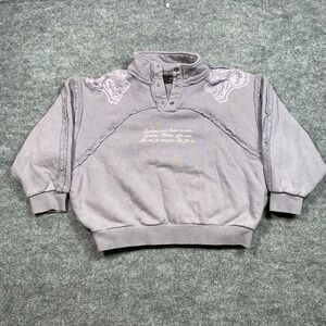 SHE Wolves Forever Quarter‎ Snap Pullover Sweatshirt Purple Limited Edition Med